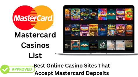 online casinos that accept mastercard deposits Array